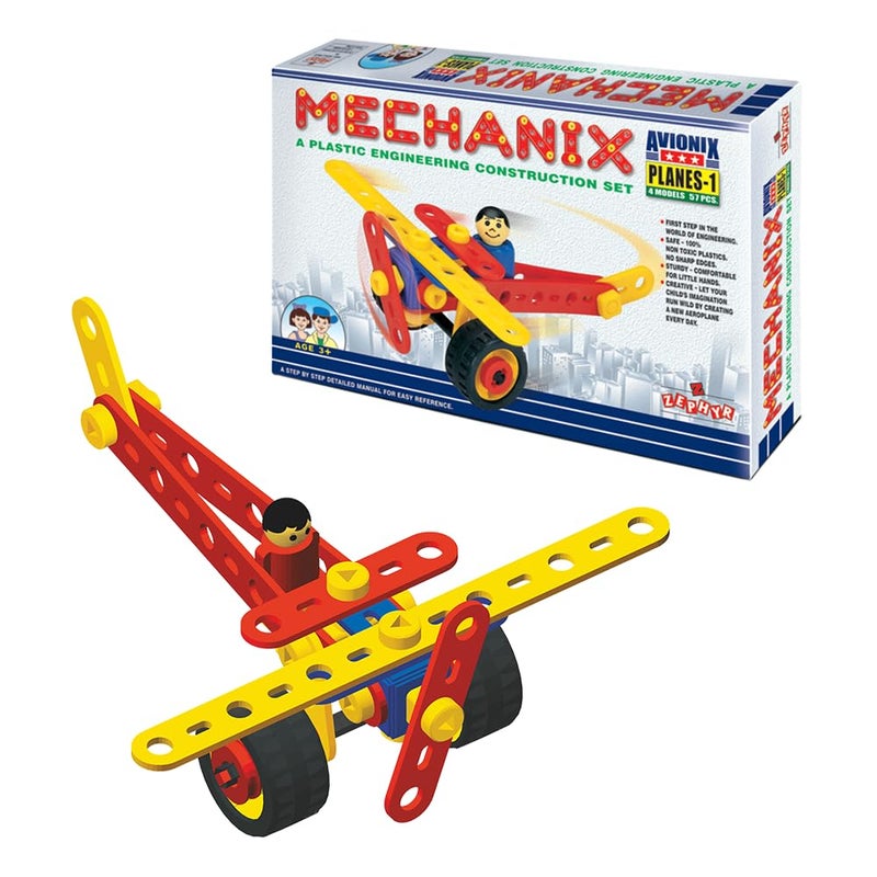 Mechanix Plastic Planes-1 Building Blocks Construction Set for Kids
